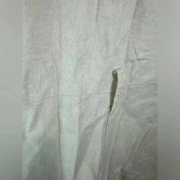 Zara Women's Linen Viscose Blend Short Sleeve Button Up Beige Romper Size M - Picture 5 of 7